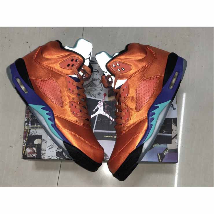Air Jordan 5 Retro Orange Purple Green - EUR FASHION