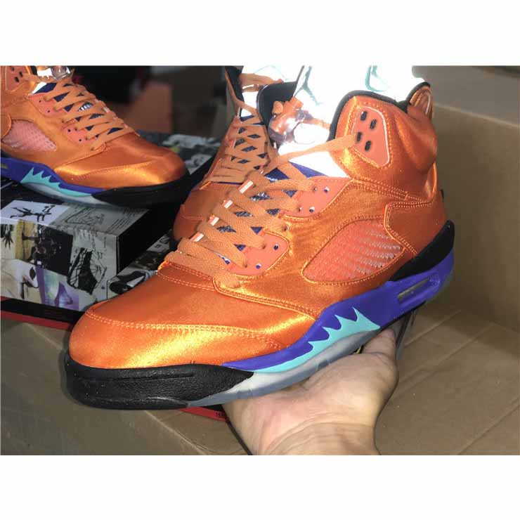 Air Jordan 5 Retro Orange Purple Green - EUR FASHION