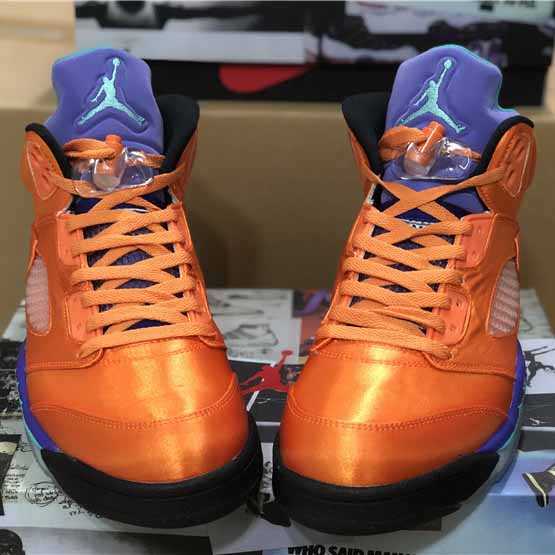 Air Jordan 5 Retro Orange Purple Green - EUR FASHION
