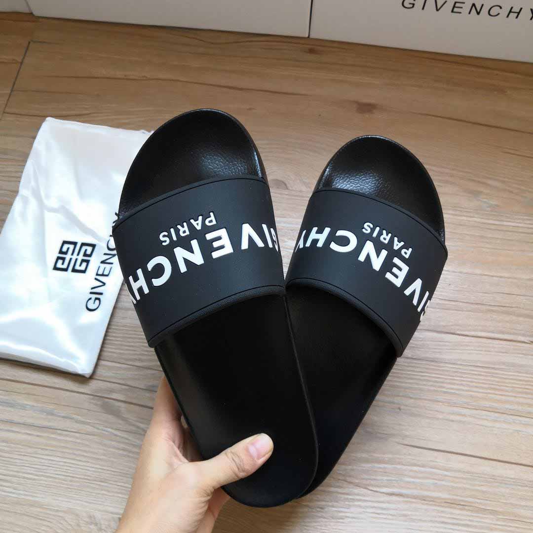 Givenchy Logo-Print Rubber Slides Sandals - EUR FASHION