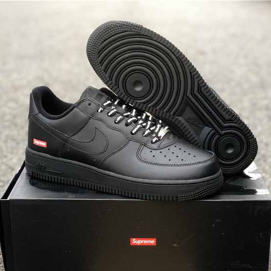 Nike X Supreme Air Force 1 Black - EUR FASHION
