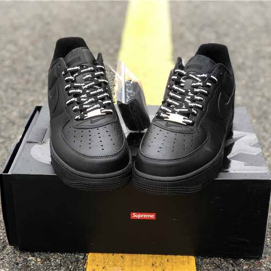 Nike X Supreme Air Force 1 Black - EUR FASHION