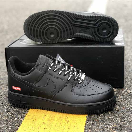 Nike X Supreme Air Force 1 Black - EUR FASHION