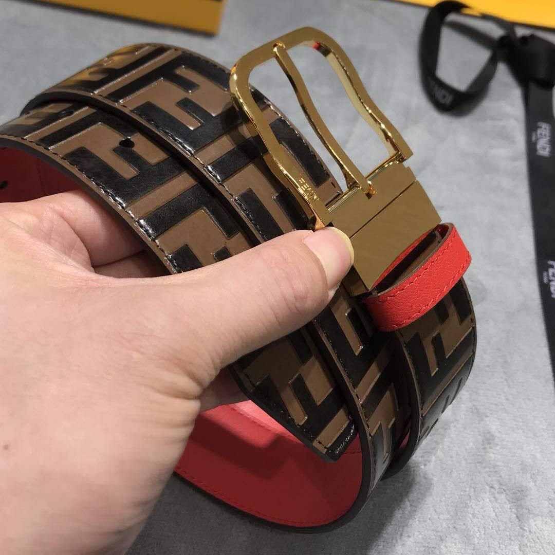 Fendi FF Motif Leather Belt - EUR FASHION