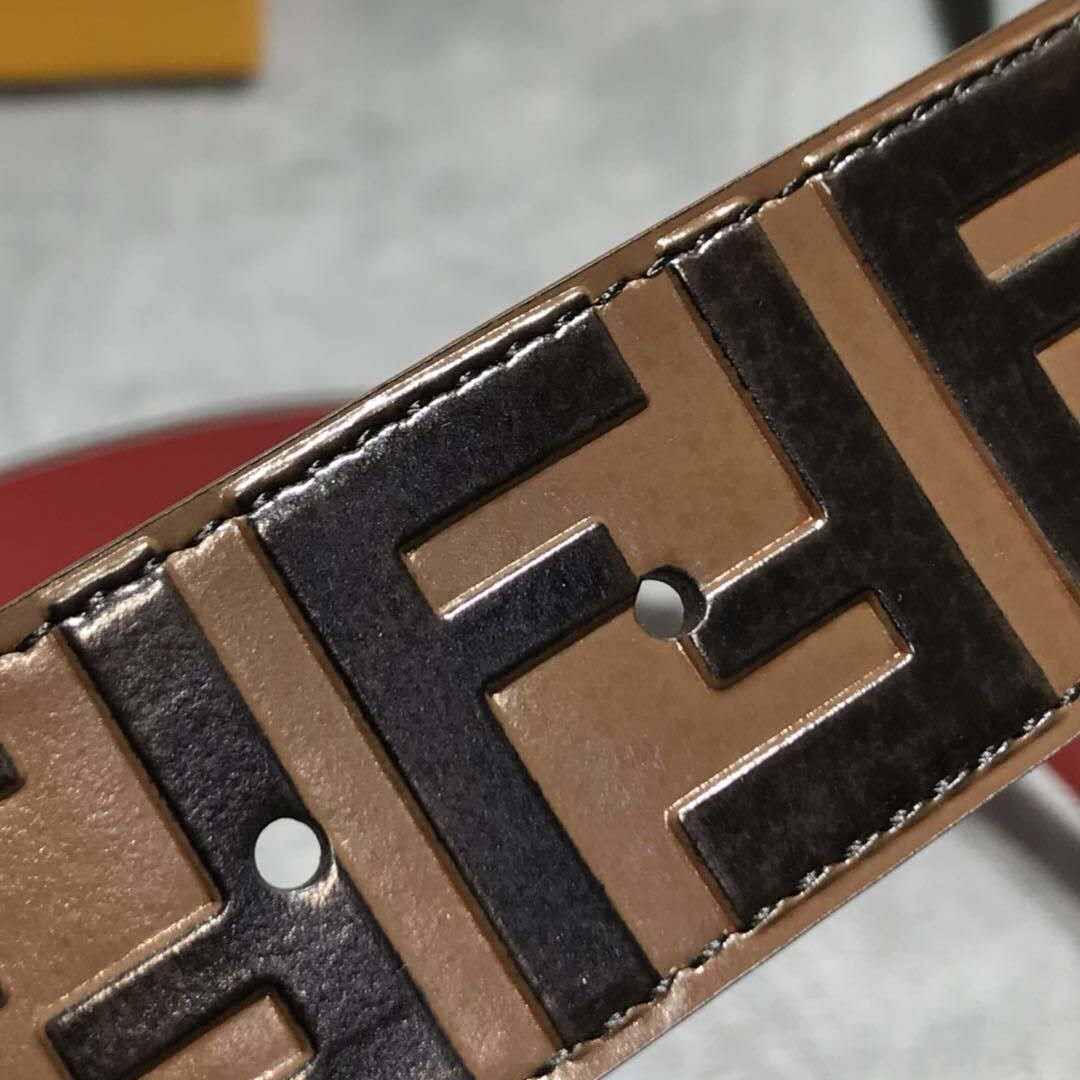 Fendi FF Motif Leather Belt - EUR FASHION