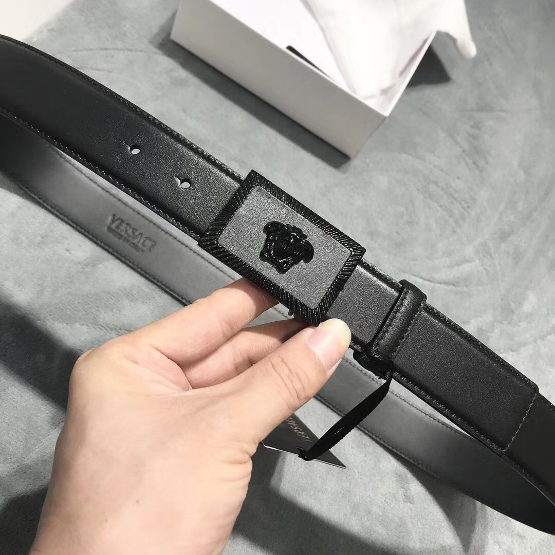 Versace Medusa Head Leather Belt - EUR FASHION