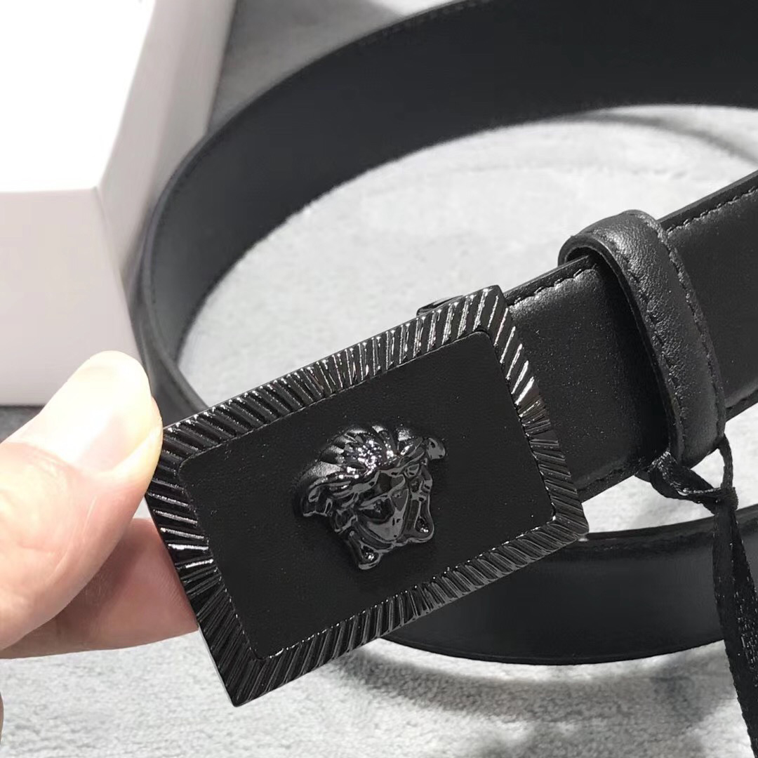 Versace Medusa Head Leather Belt - EUR FASHION