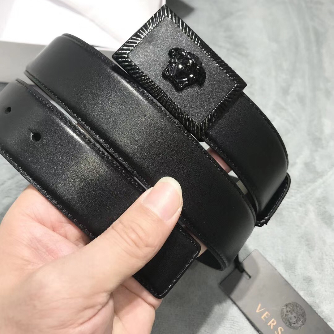Versace Medusa Head Leather Belt - EUR FASHION