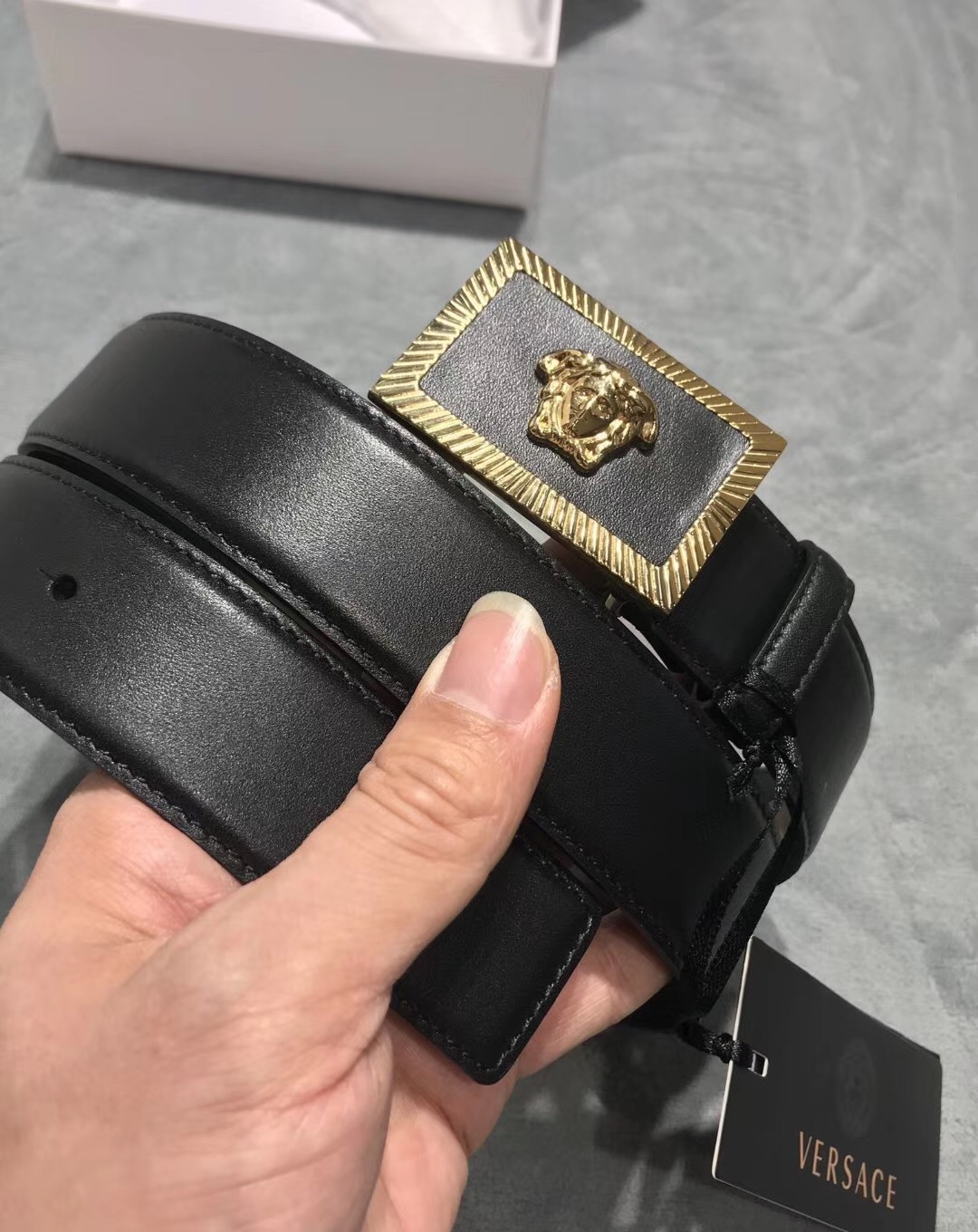 Versace Medusa Head Leather Belt - EUR FASHION