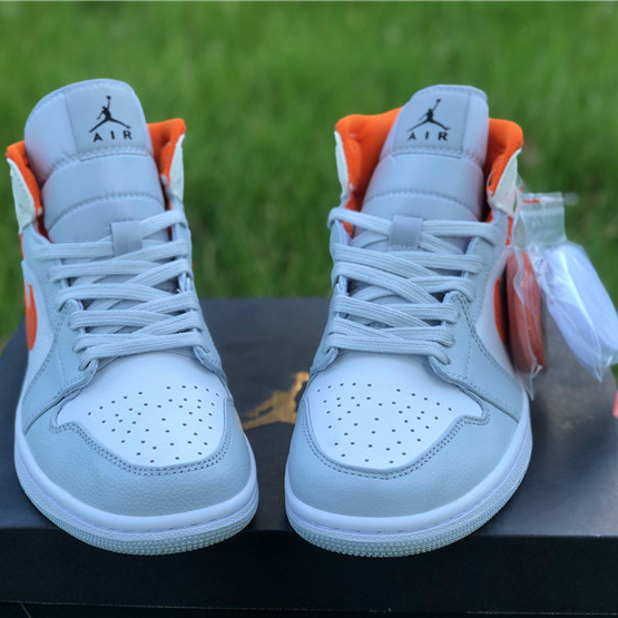 Jordan AJ1 Mid Starfish Orange Platinum CW7591-100 - EUR FASHION