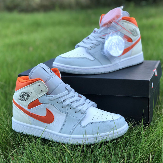 Jordan AJ1 Mid Starfish Orange Platinum CW7591-100 - EUR FASHION