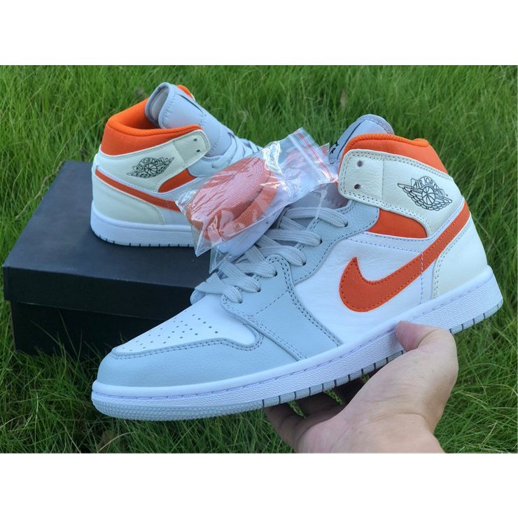 Jordan AJ1 Mid Starfish Orange Platinum CW7591-100 - EUR FASHION