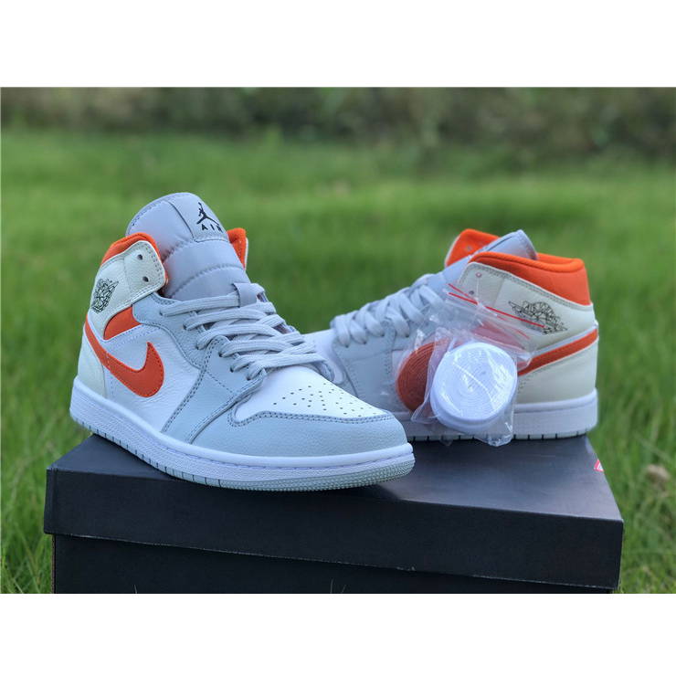 Jordan AJ1 Mid Starfish Orange Platinum CW7591-100 - EUR FASHION