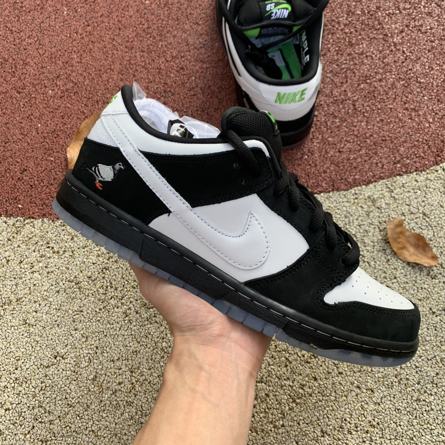 Jeff Staple X Nike SB Dunk Low "Panda Pigeon" Black/Green Gusto-White - EUR FASHION