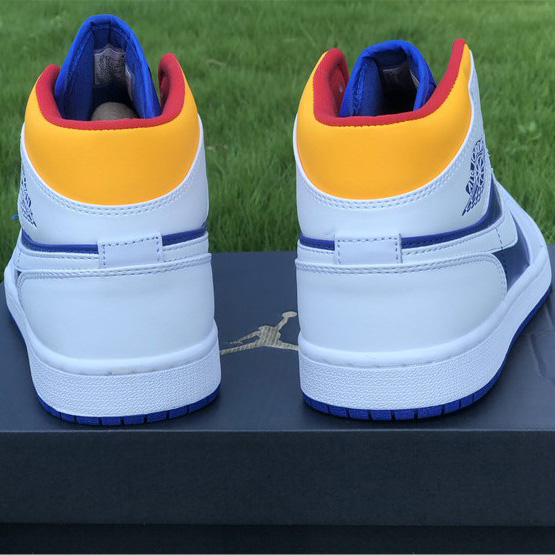 Jordan Air 1 Mid Royal Blue Laser Orange 554724-131 - EUR FASHION
