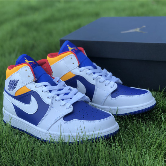 Jordan Air 1 Mid Royal Blue Laser Orange 554724-131 - EUR FASHION