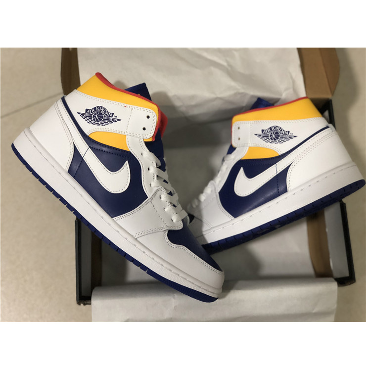 Jordan Air 1 Mid Royal Blue Laser Orange 554724-131 - EUR FASHION