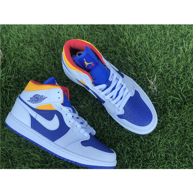 Jordan Air 1 Mid Royal Blue Laser Orange 554724-131 - EUR FASHION