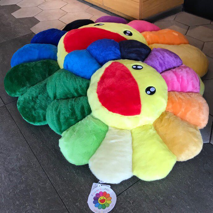 Takashi Murakami Smile On Rainbow Flower Plush Toys （Small / 60cm） - EUR FASHION