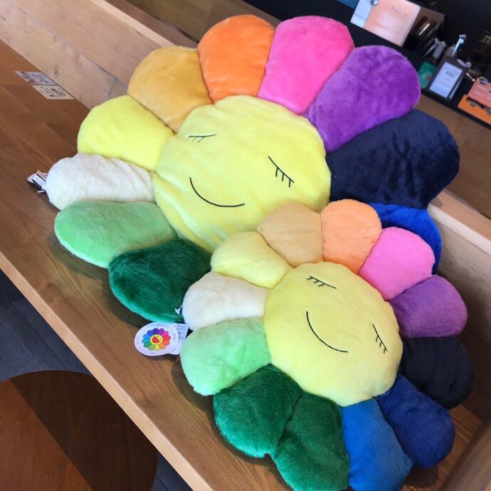 Takashi Murakami Smile On Rainbow Flower Plush Toys （Small / 60cm） - EUR FASHION