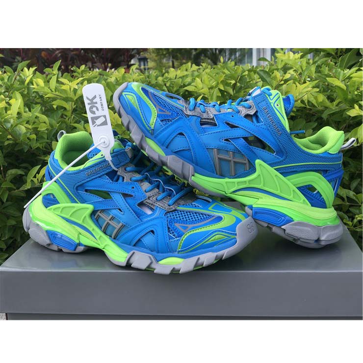 Balenciaga Blue & Green Track.2 Sneakers - EUR FASHION