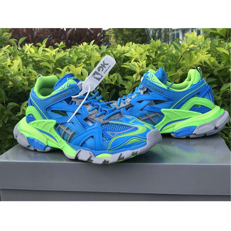 Balenciaga Blue & Green Track.2 Sneakers - EUR FASHION