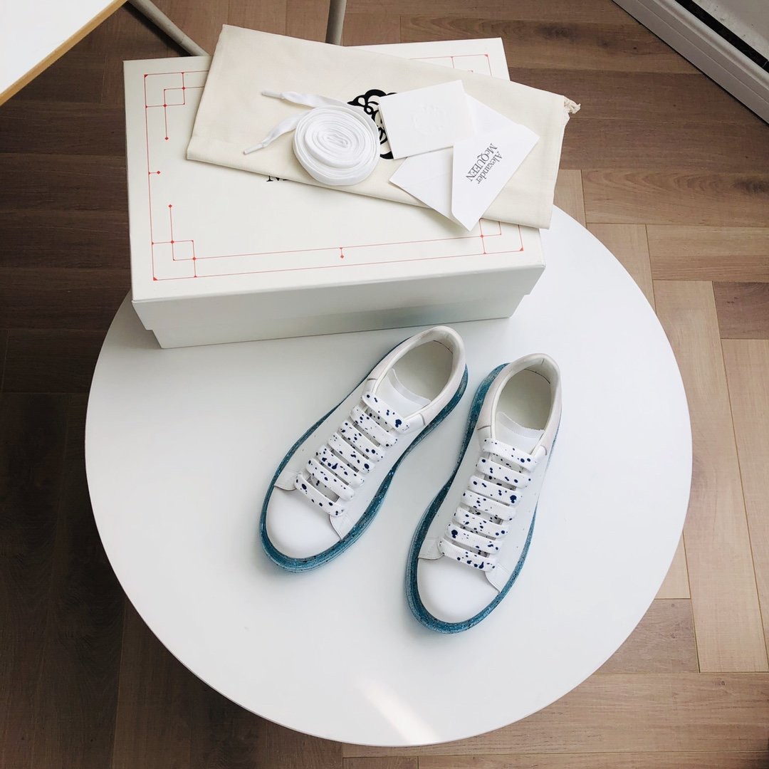 Alexander Mqueen Air Platform Leather Sneakers - EUR FASHION