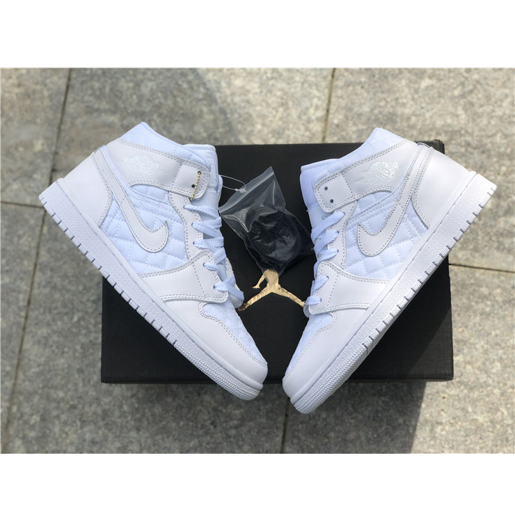 Jordan Air 1 Mid White Quilted DB6078-100 - EUR FASHION
