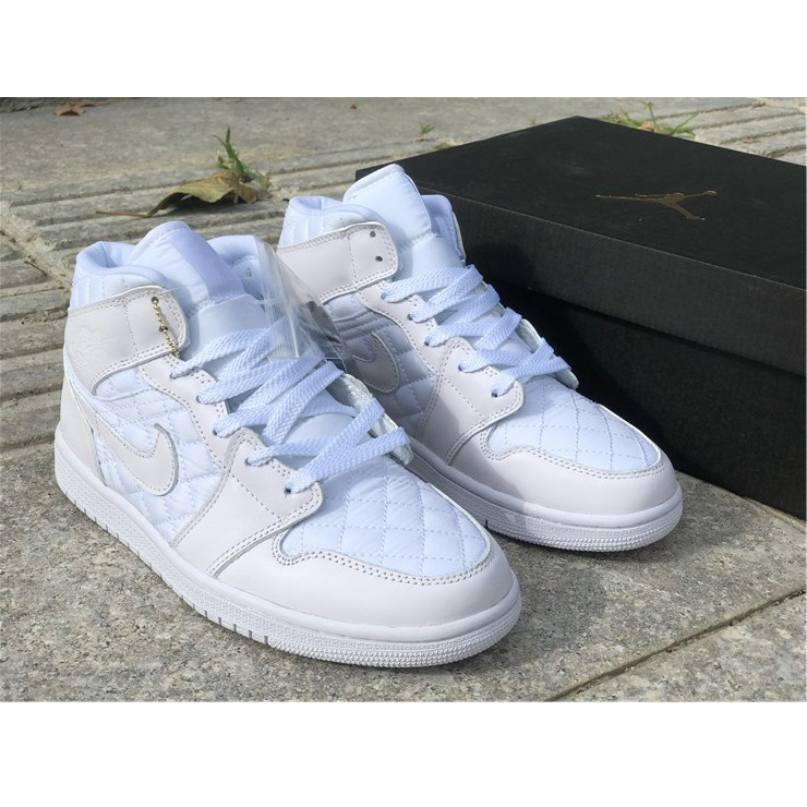 Jordan Air 1 Mid White Quilted DB6078-100 - EUR FASHION