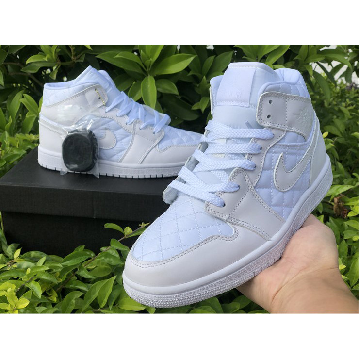 Jordan Air 1 Mid White Quilted DB6078-100 - EUR FASHION