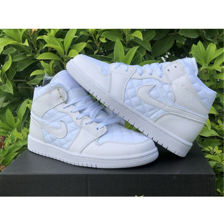 Jordan Air 1 Mid White Quilted DB6078-100 - EUR FASHION