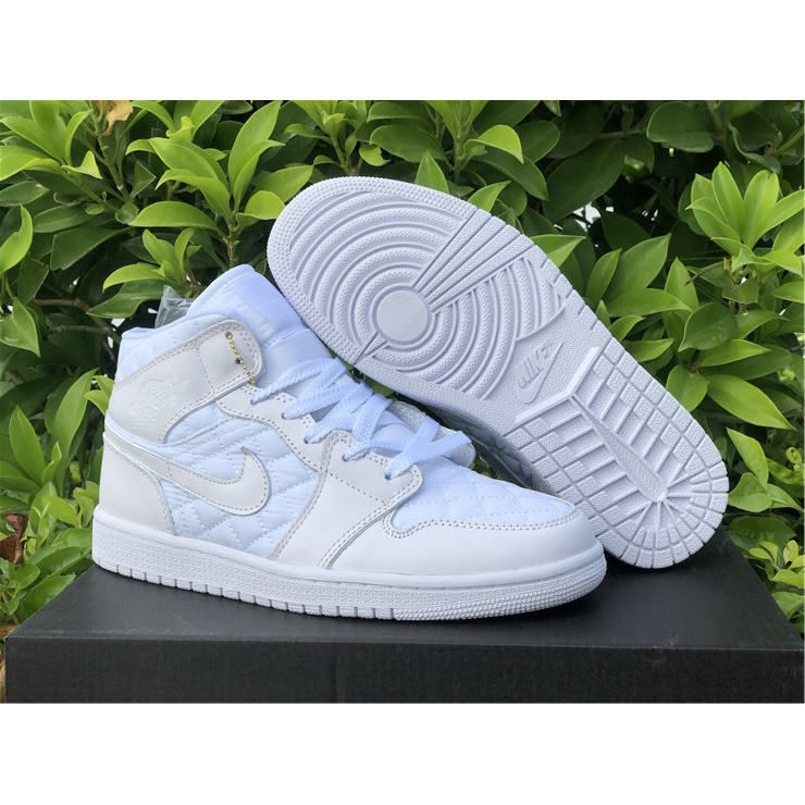 Jordan Air 1 Mid White Quilted DB6078-100 - EUR FASHION