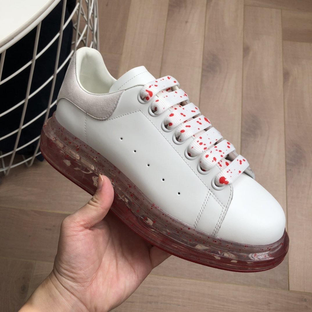 Alexander Mqueen Air Platform Leather Sneakers - EUR FASHION