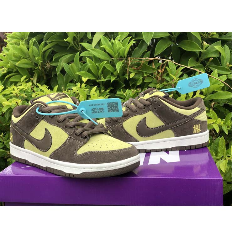 Nike  SB Dunk Low Pro Dark Brown Light Yellow Shoes - EUR FASHION