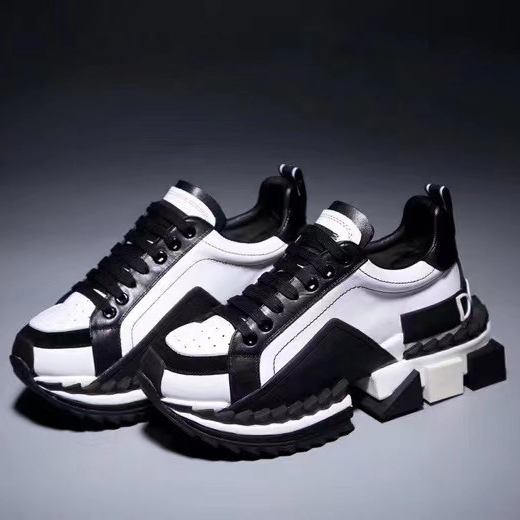 Dolce & Gabbana Super King Two Color Leather Sneakers - EUR FASHION