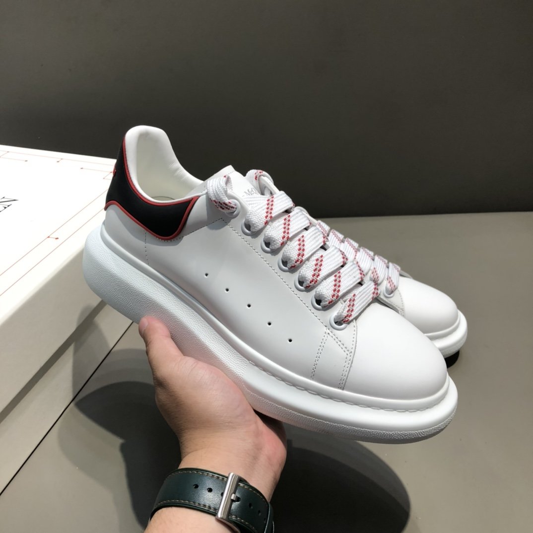 Alexander Mqueen Raised-Sole Low-Top Leather Trainers - EUR FASHION