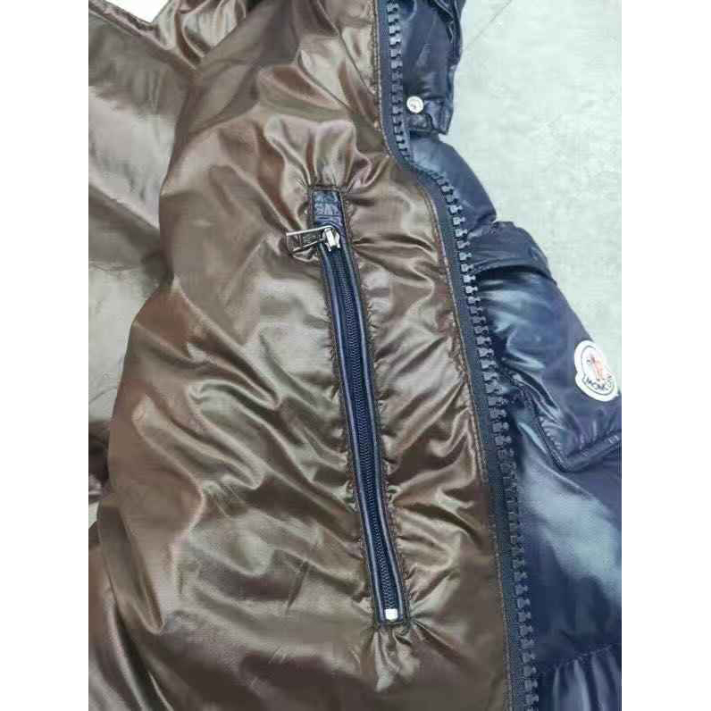 Moncler Logo Print Zipper Down Jacket  - EUR FASHION