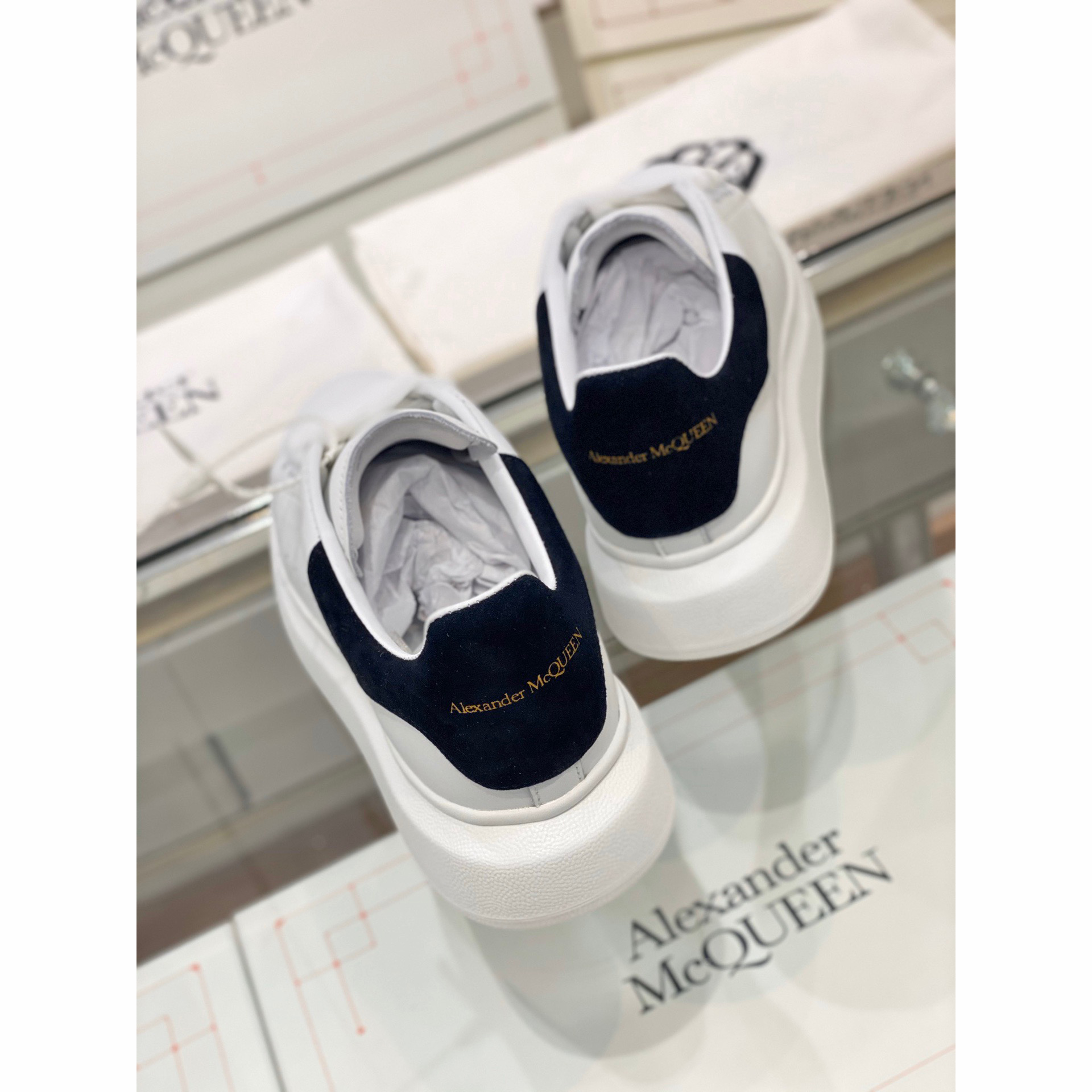 Alexander Mqueen Air Platform Suede Leather Sneakers  - EUR FASHION