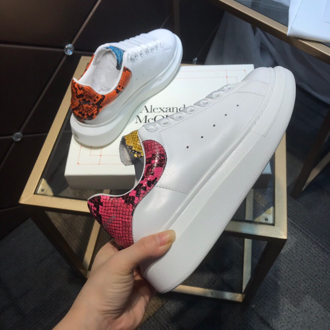 Alexander Mqueen Air Platform Leather Sneakers  - EUR FASHION