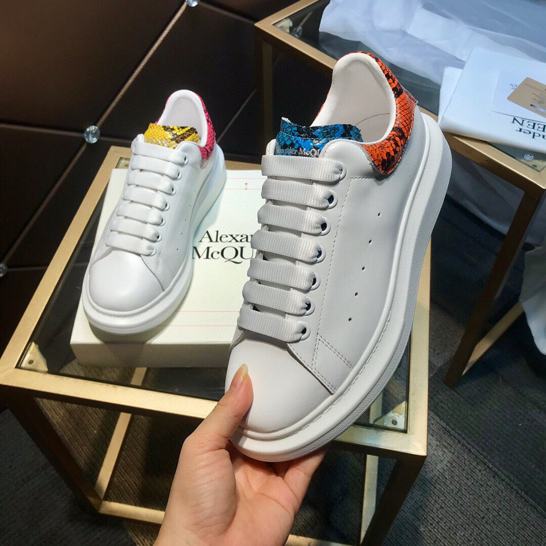 Alexander Mqueen Air Platform Leather Sneakers  - EUR FASHION