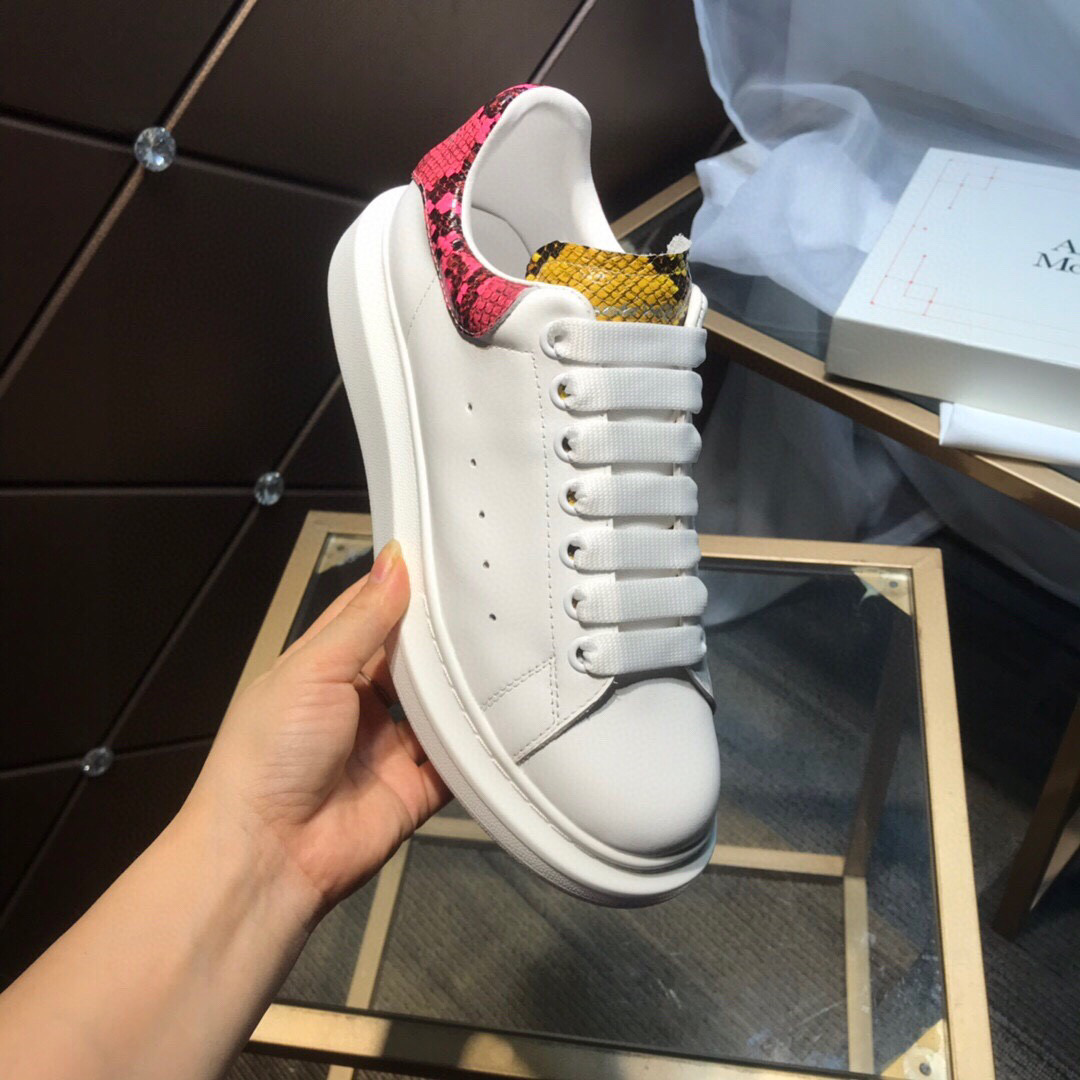 Alexander Mqueen Air Platform Leather Sneakers  - EUR FASHION
