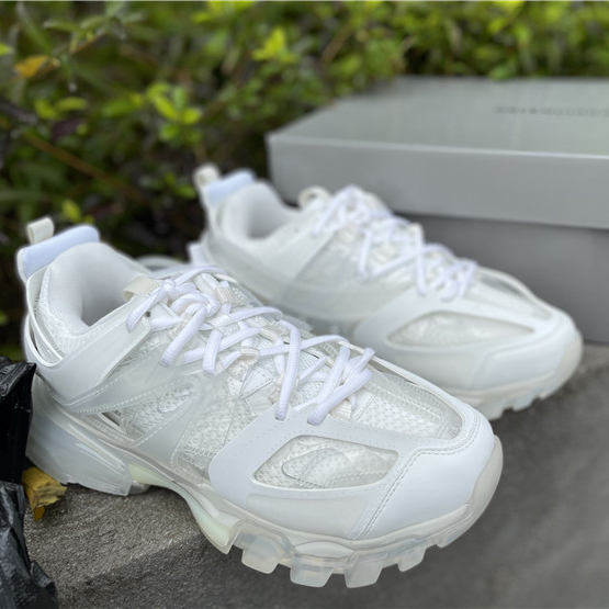 Balenciaga Track Panelled Faux-leather Trainers - EUR FASHION