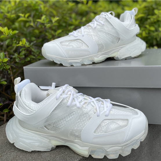 Balenciaga Track Panelled Faux-leather Trainers - EUR FASHION