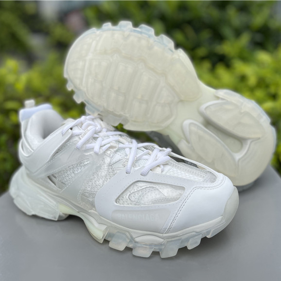 Balenciaga Track Panelled Faux-leather Trainers - EUR FASHION