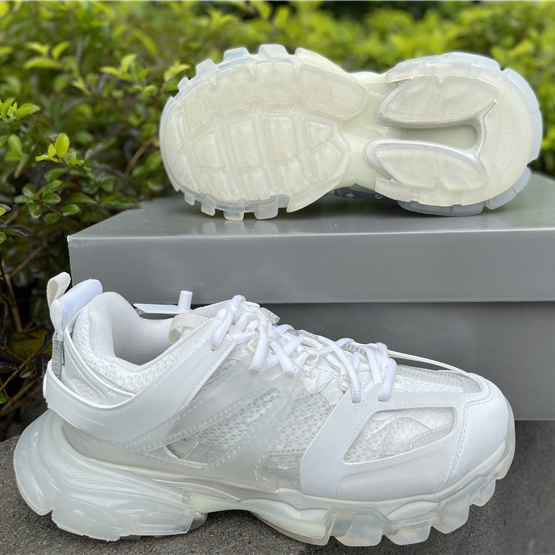 Balenciaga Track Panelled Faux-leather Trainers - EUR FASHION