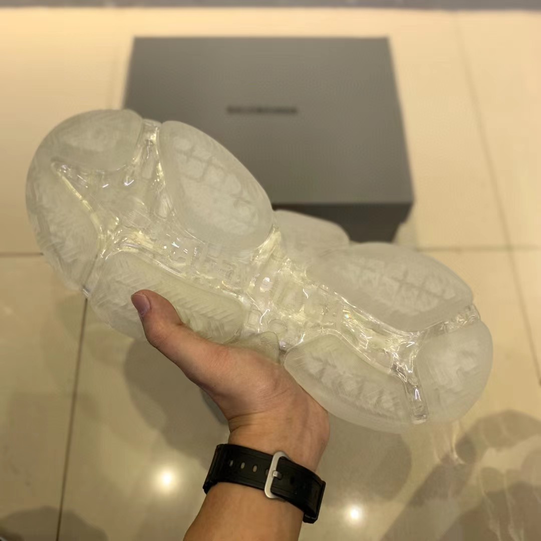 Balenciaga Clear Sole Triple S Trainers White - EUR FASHION