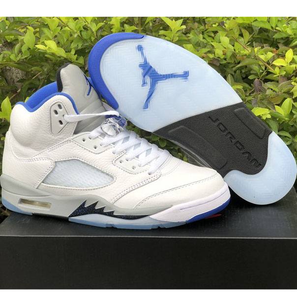 Air Jordan 5“Stealth 2.0” White And Blue Sneaker - EUR FASHION