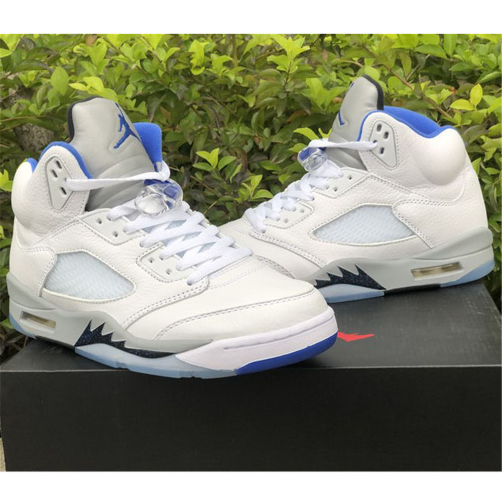 Air Jordan 5“Stealth 2.0” White And Blue Sneaker - EUR FASHION