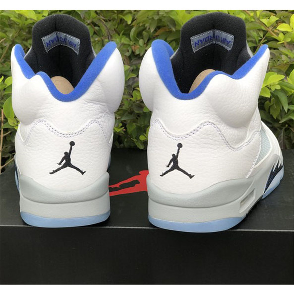 Air Jordan 5“Stealth 2.0” White And Blue Sneaker - EUR FASHION