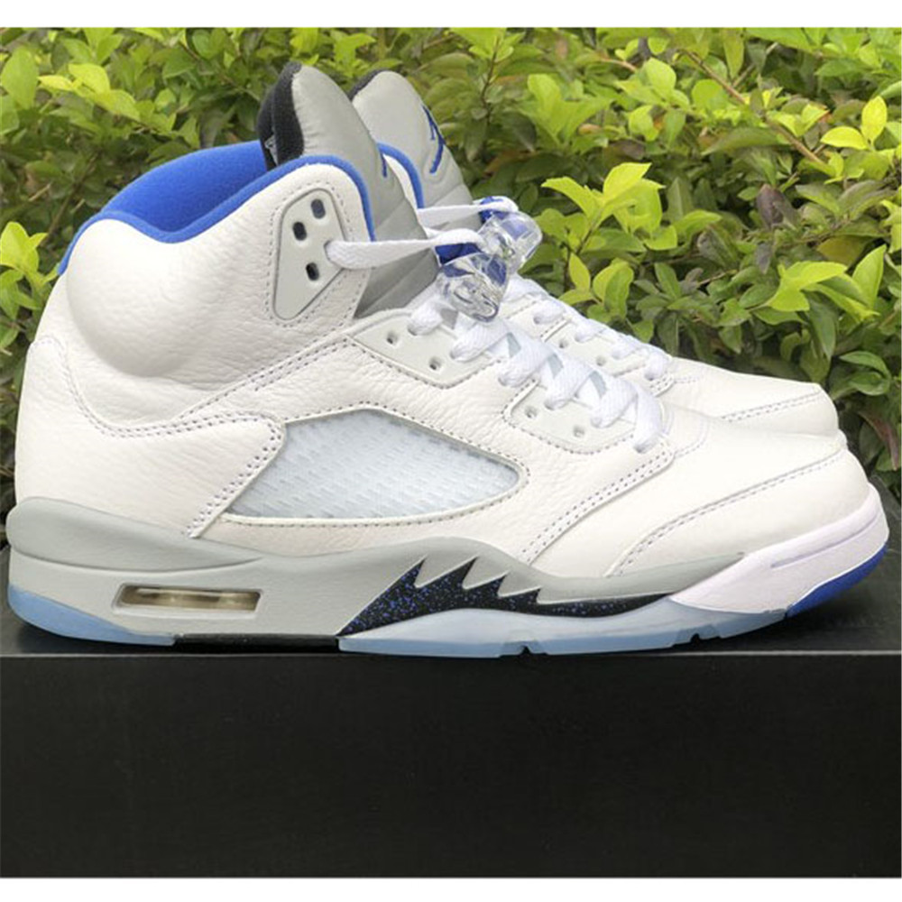 Air Jordan 5“Stealth 2.0” White And Blue Sneaker - EUR FASHION